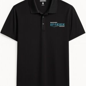Edwards Niagara Riverside Resort Black Polo Shirt Ladies Large Embroidered Logo
